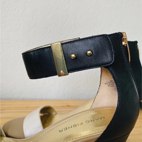 Marc Fisher Corri Leather Wedge Sandal - Size: 8 - Picture 10 of 12